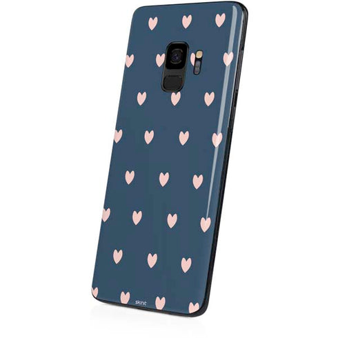 Blue and Pink Hearts Galaxy S9 Skin
